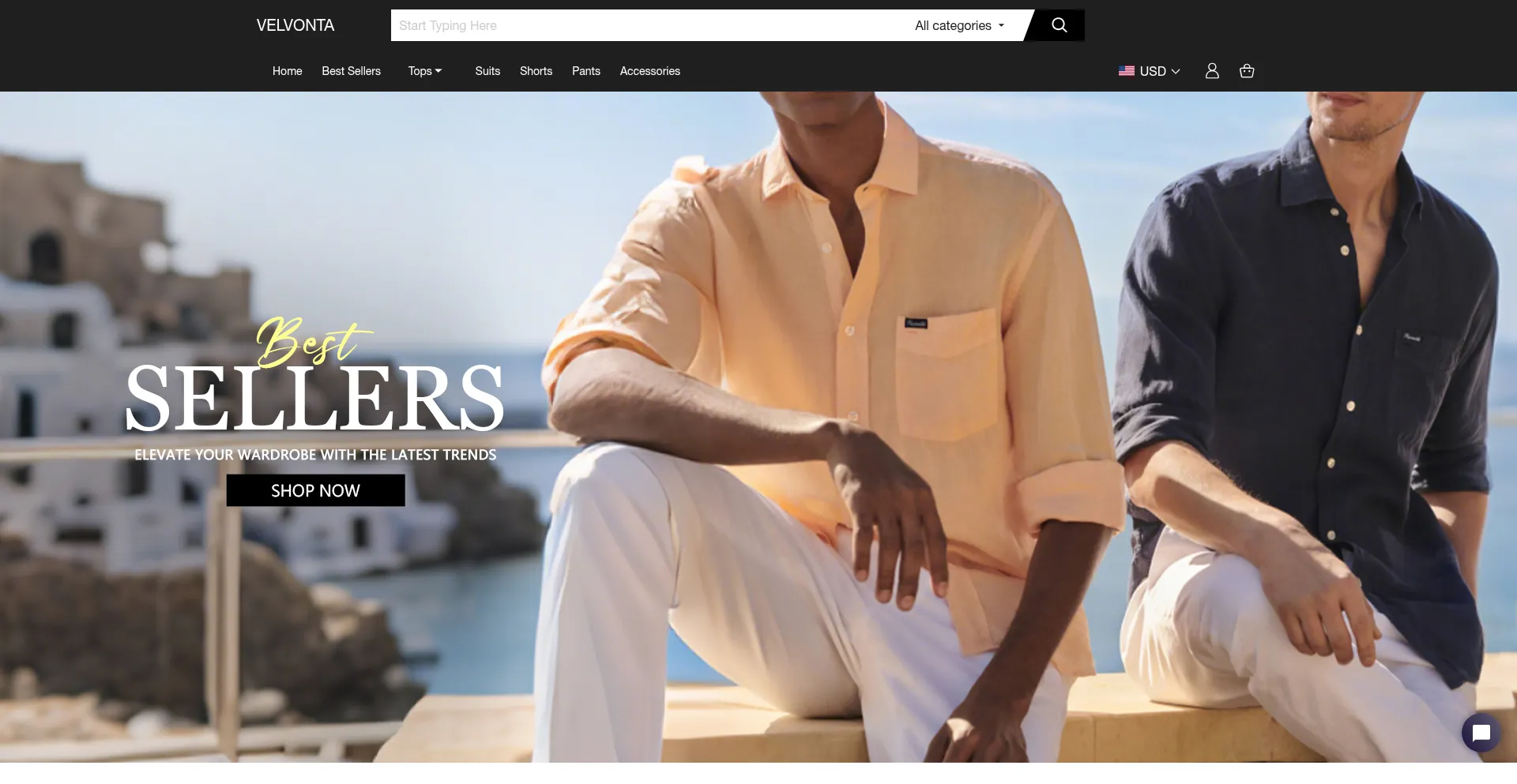 Website screenshot of Velvonta.com