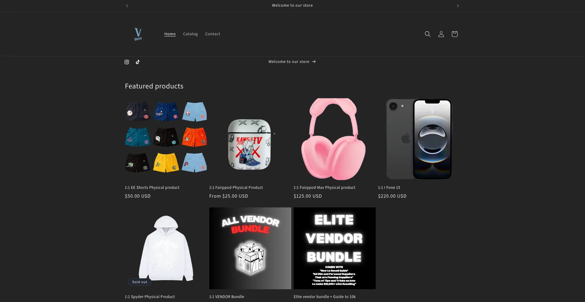 Website screenshot of Vendyverse.com