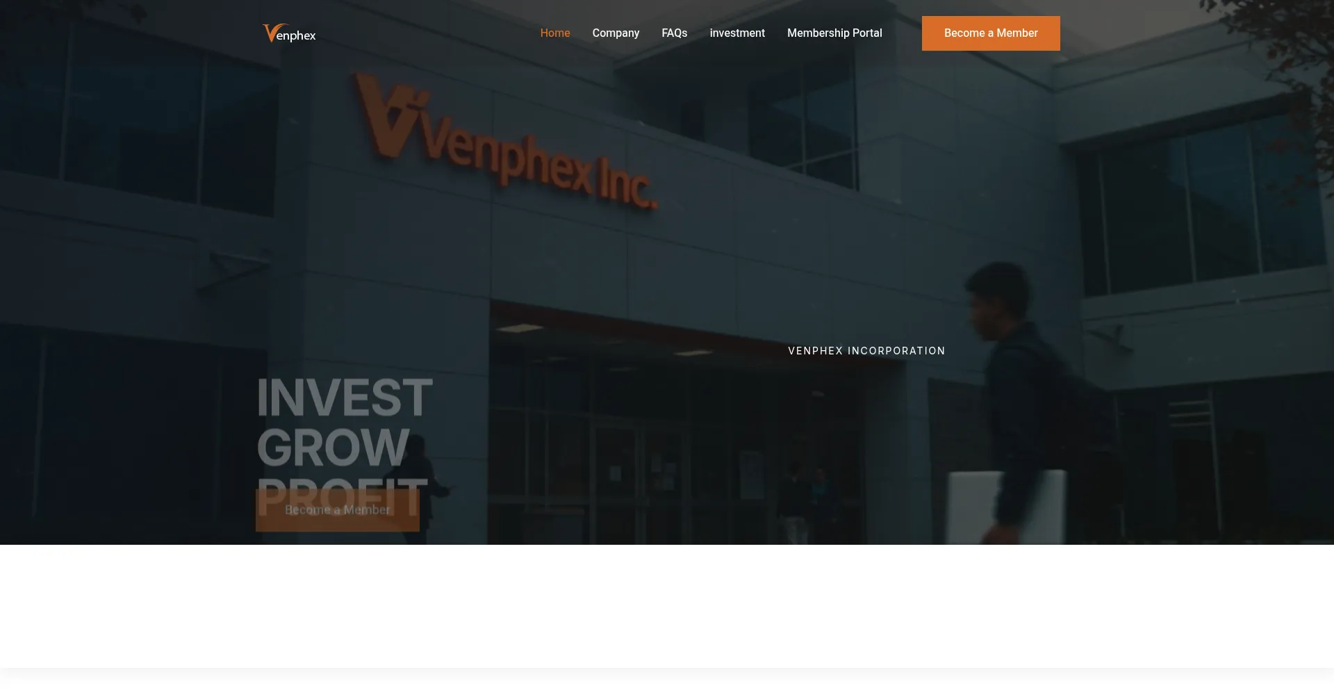 Website screenshot of Venphex.com