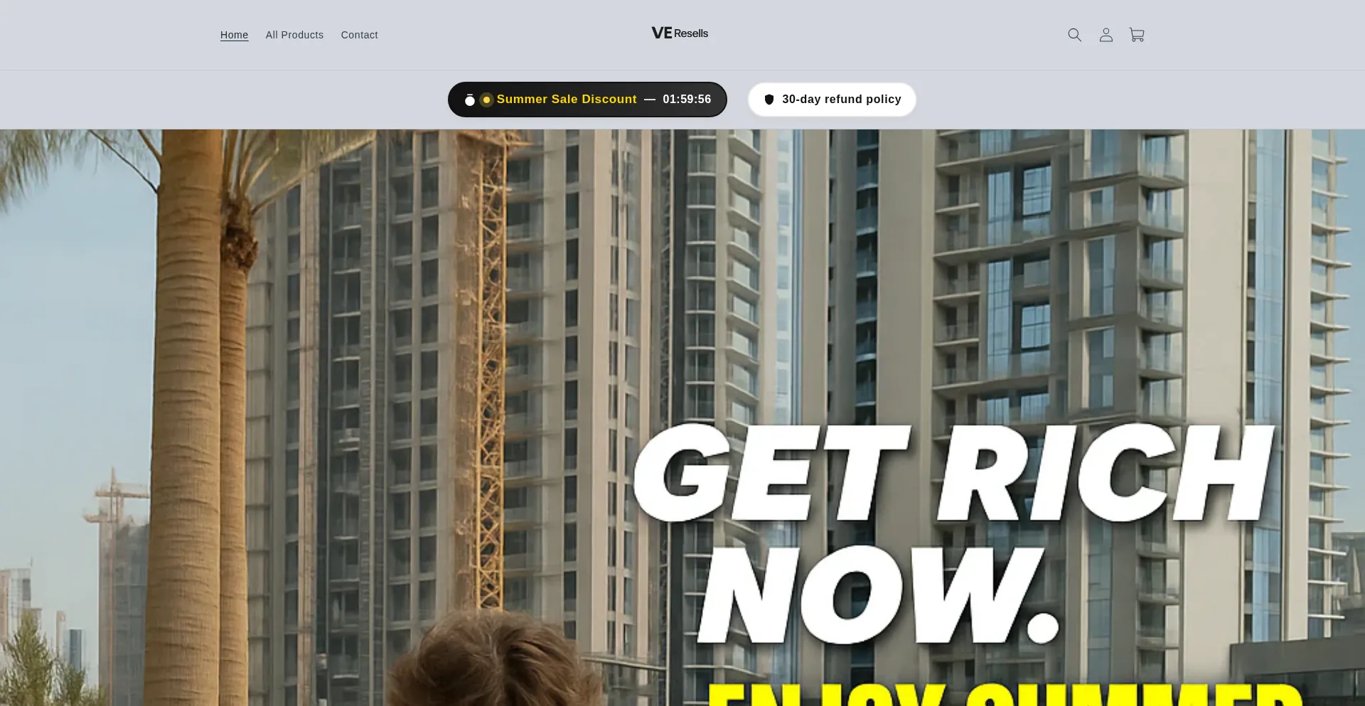 Website screenshot of Veresells.com