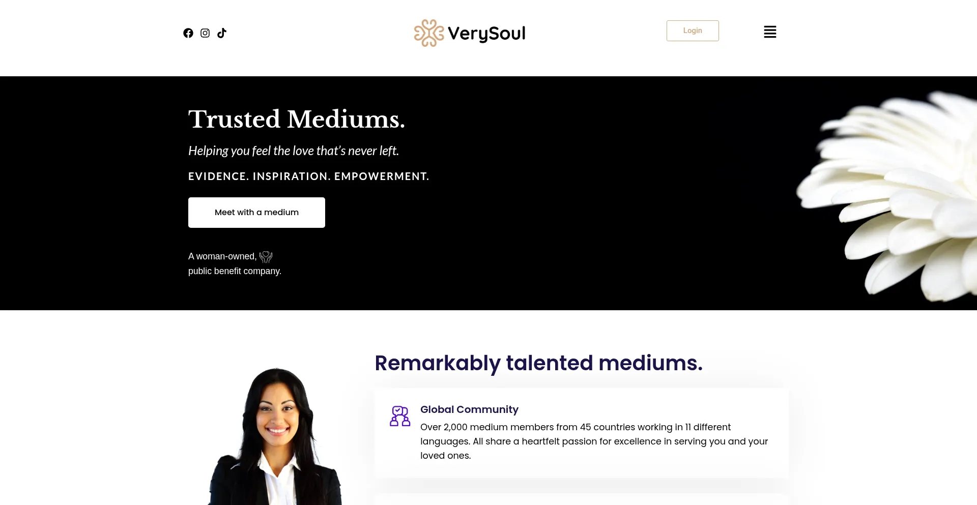 Website screenshot of Verysoul.com