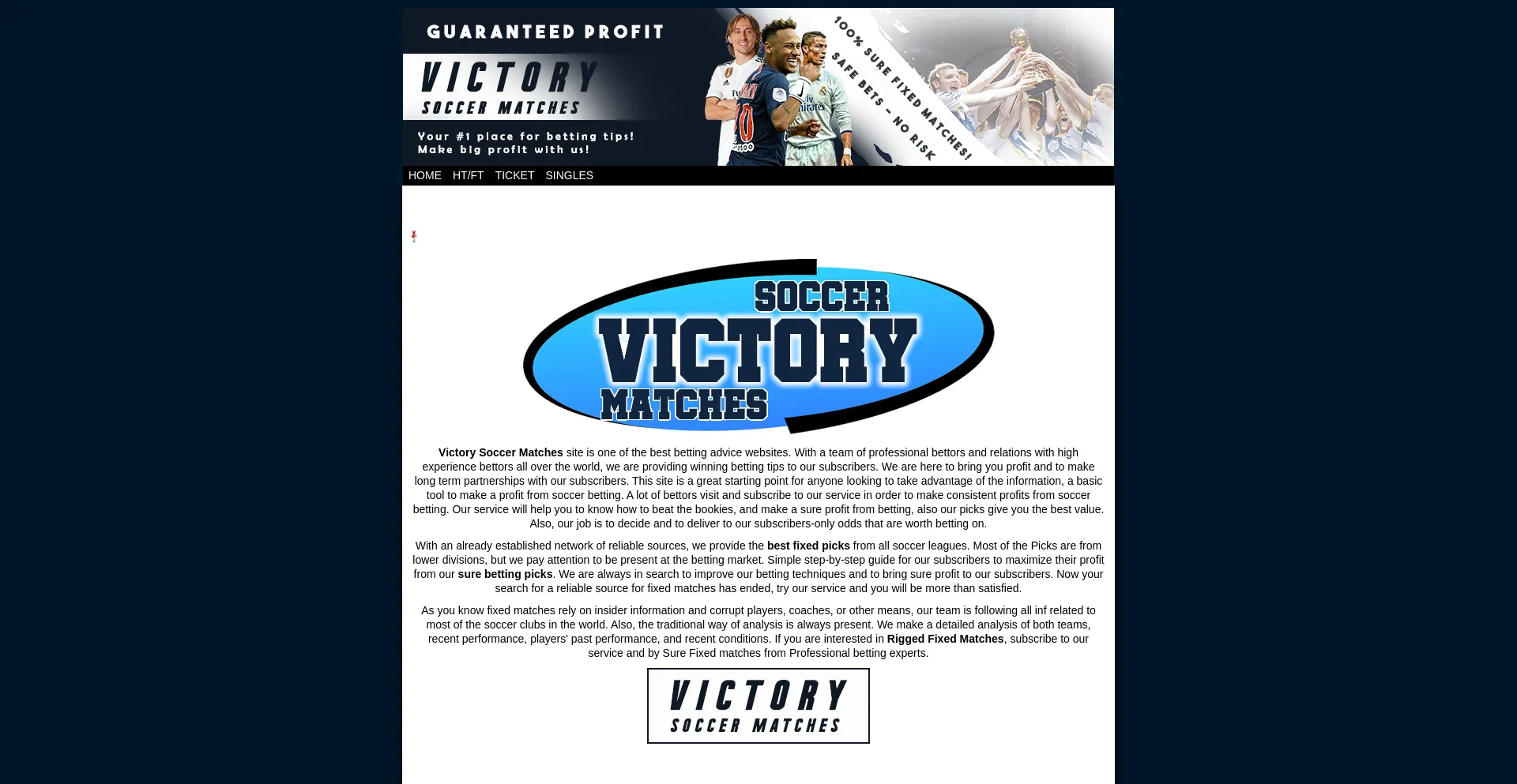 Victorysoccermatches.com