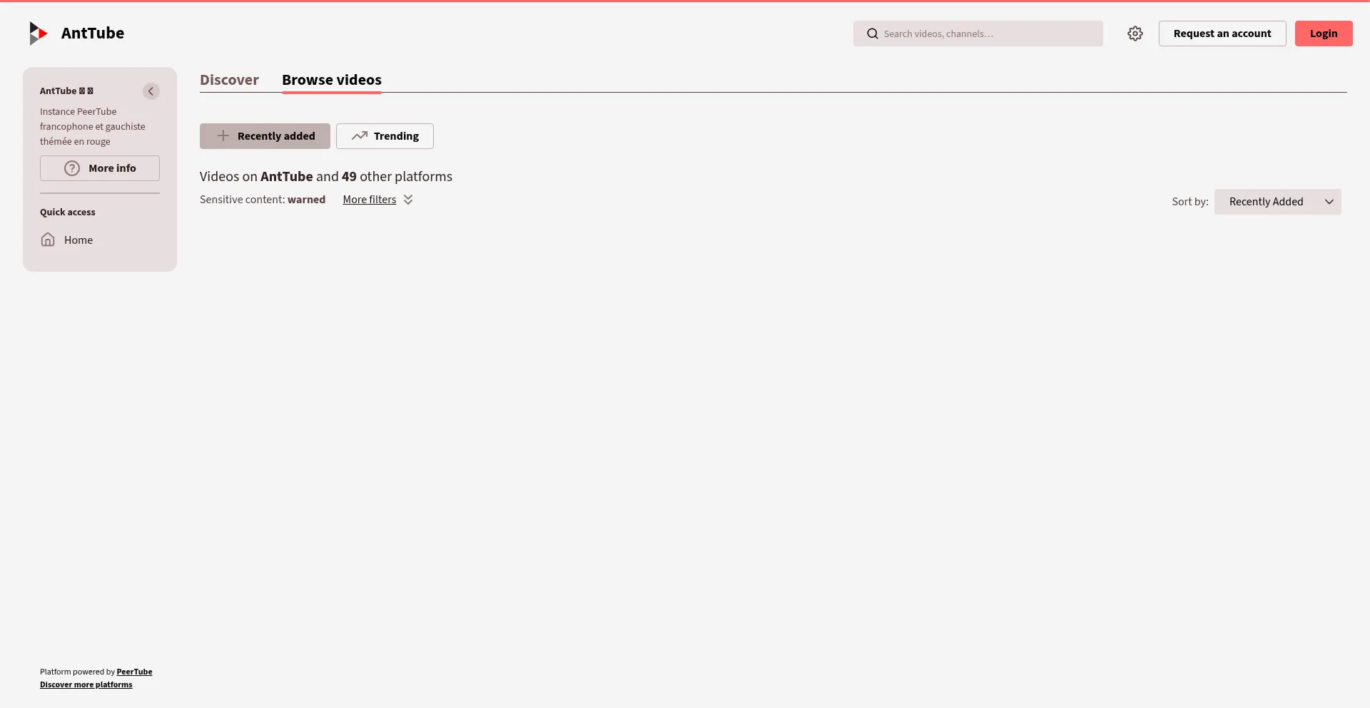 Website screenshot of Video.antopie.org