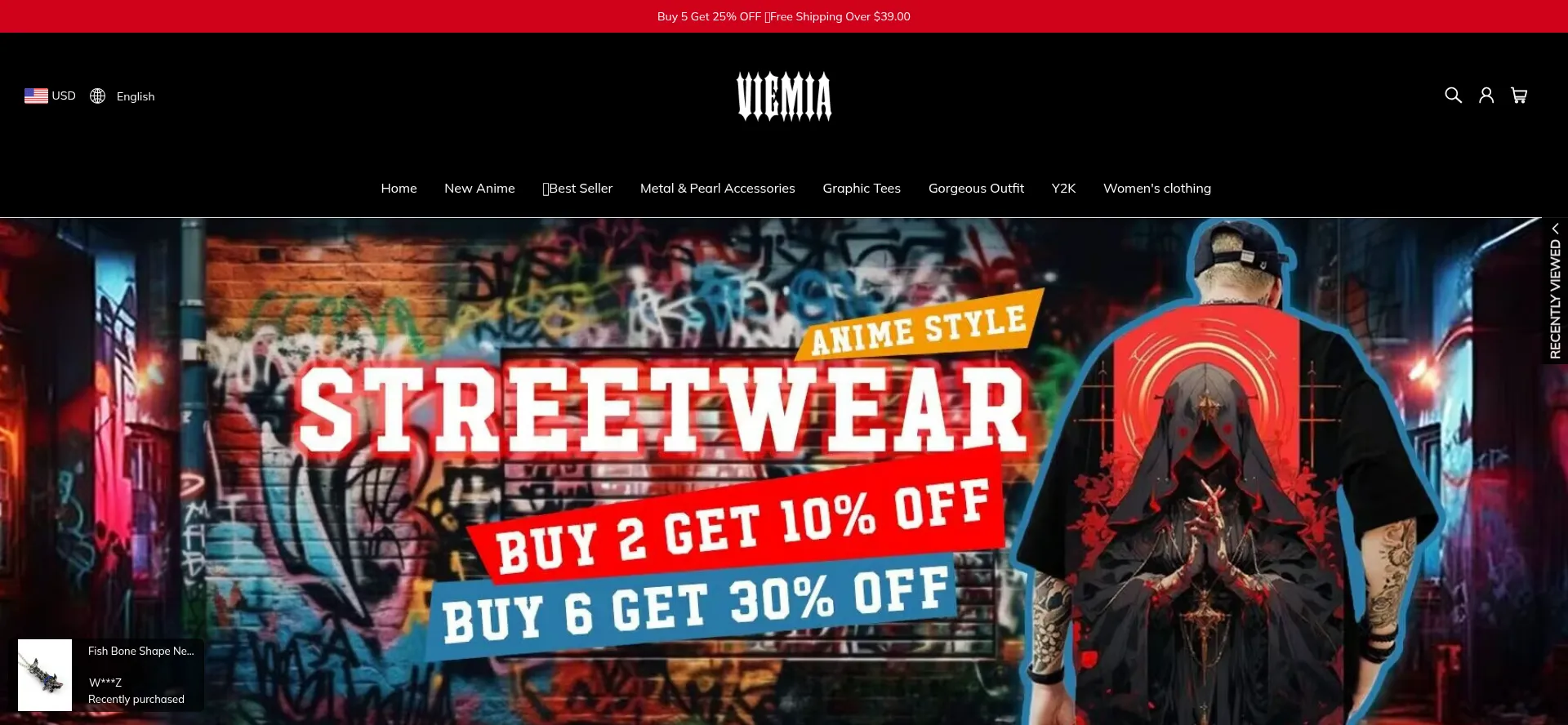 Website screenshot of Viemia.com