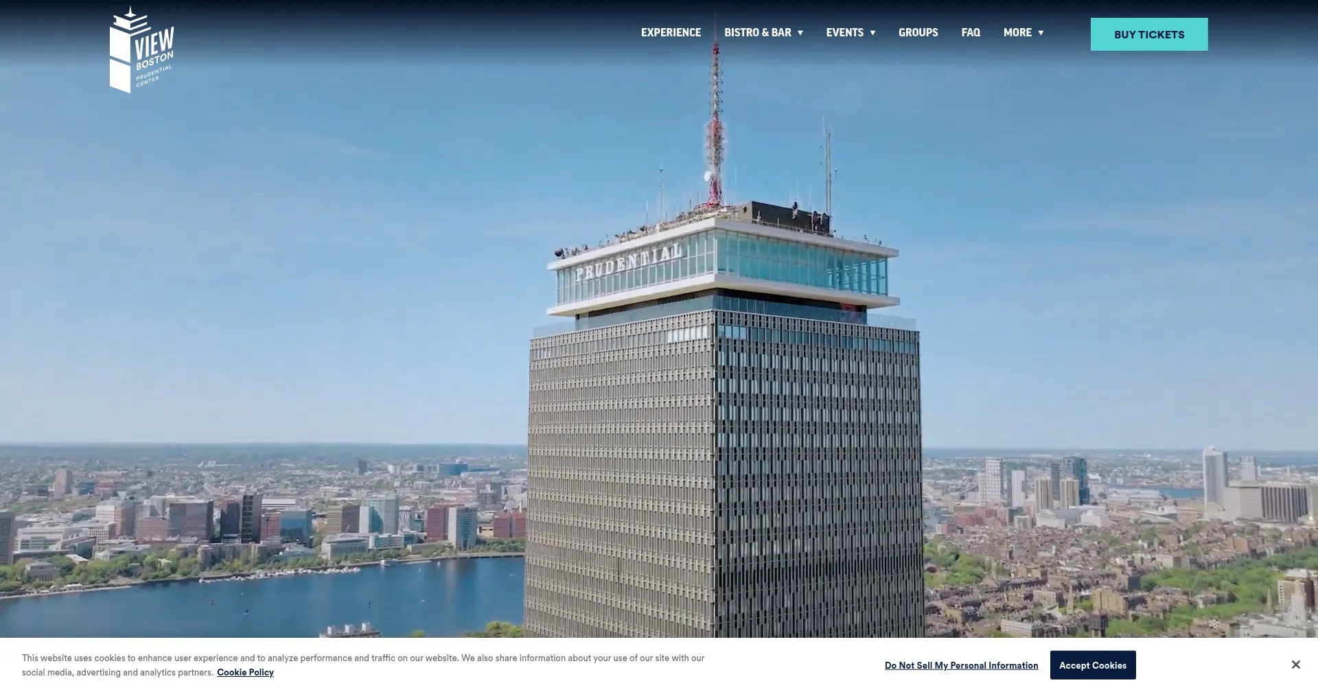 Website screenshot of Viewboston.com