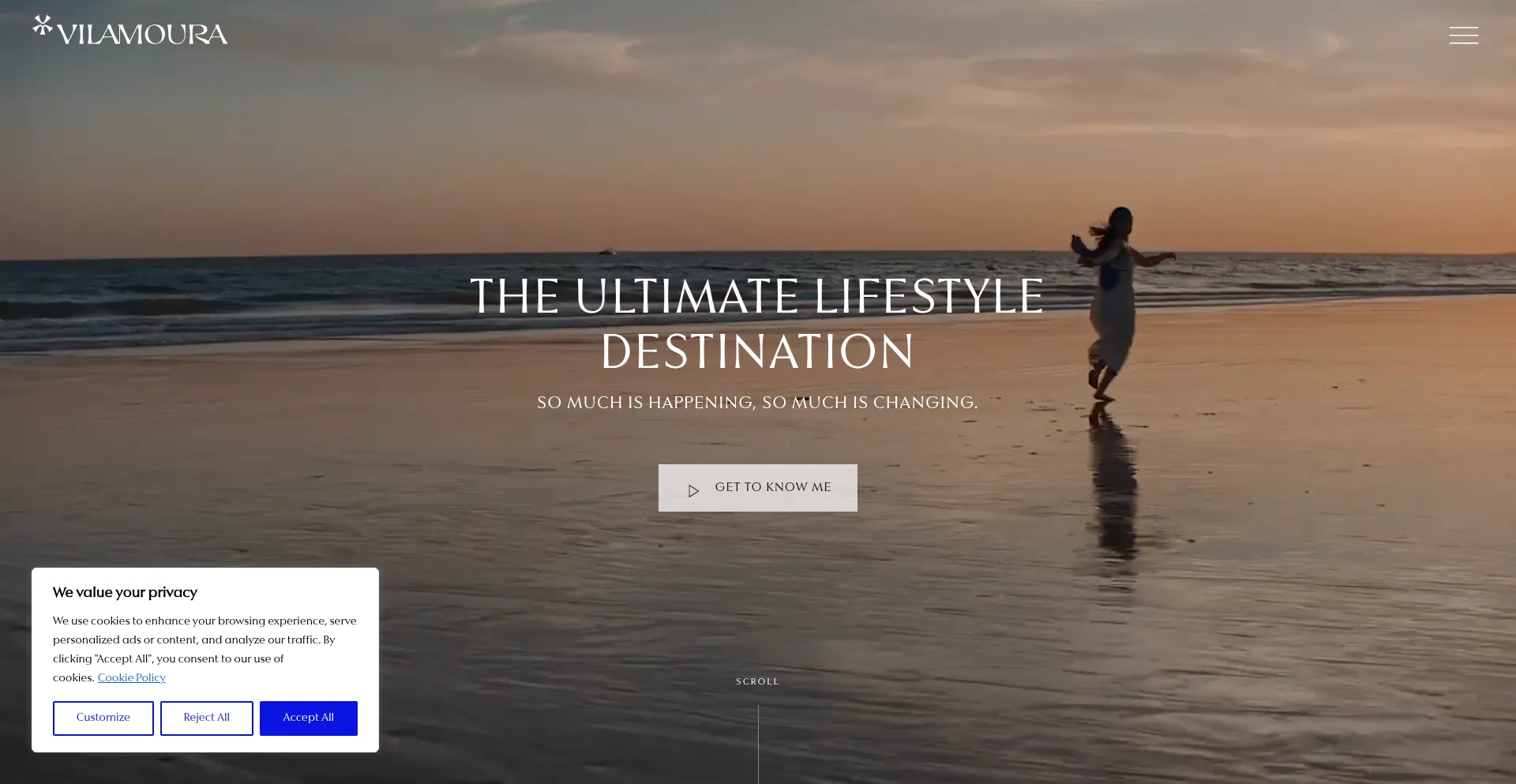 Website screenshot of Vilamouraworld.com
