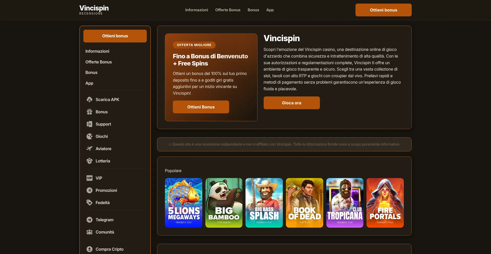 Vincispinitalia.com