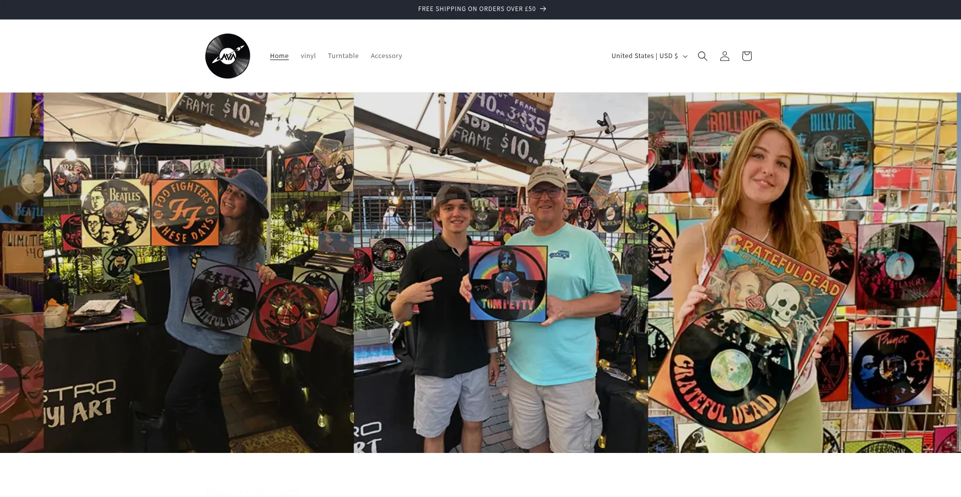 Website screenshot of Vinyl.ceo