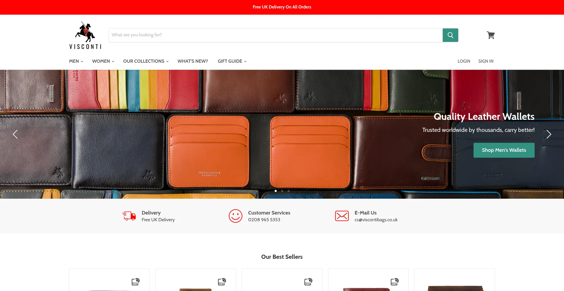 Viscontibags.co.uk Screenshot