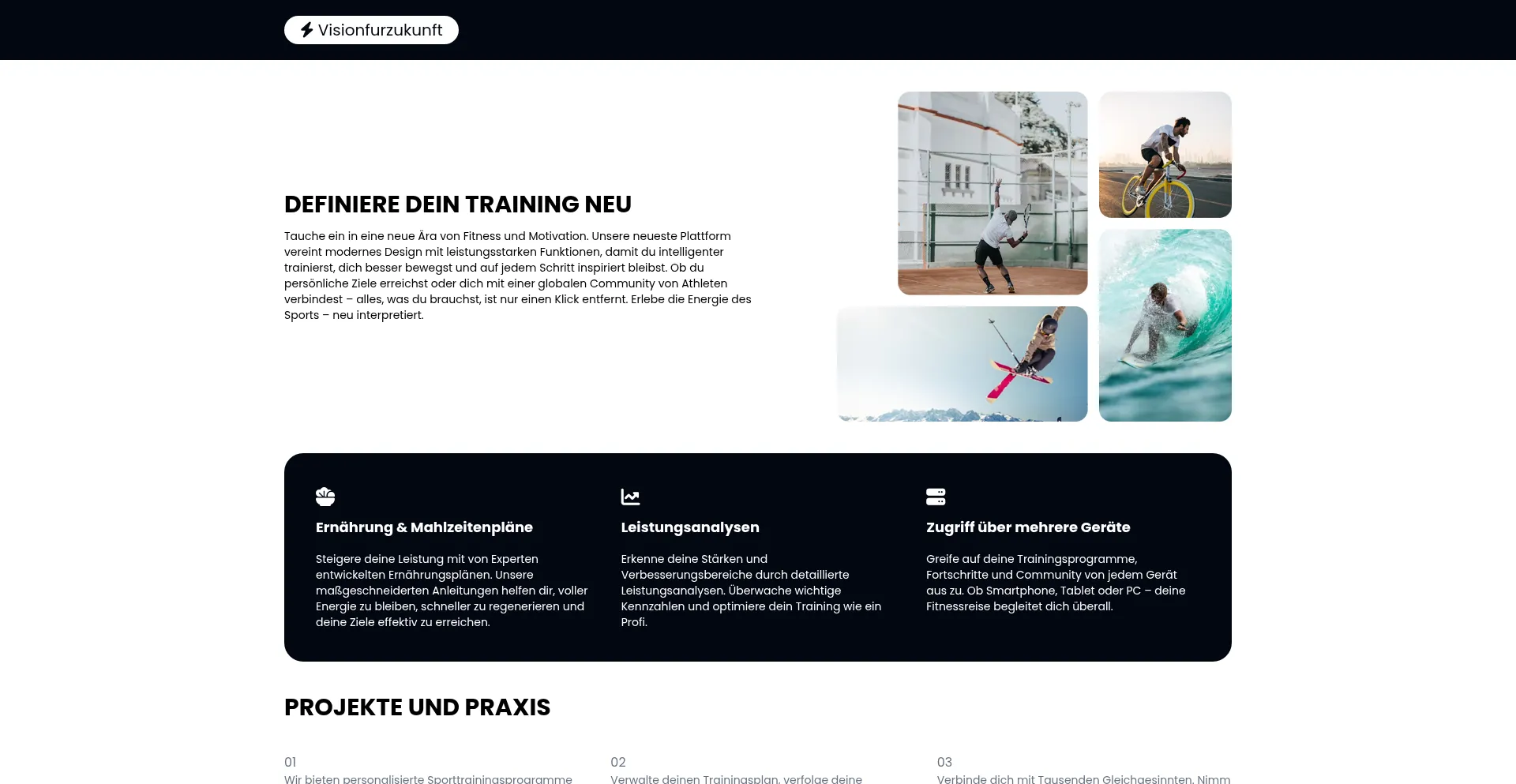 Website screenshot of Visionfurzukunft.de