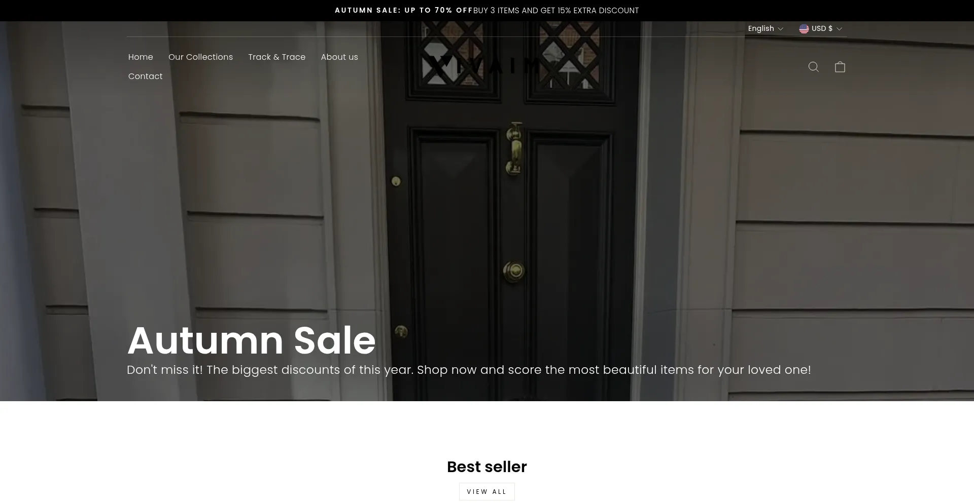Website screenshot of Vivaim.nl