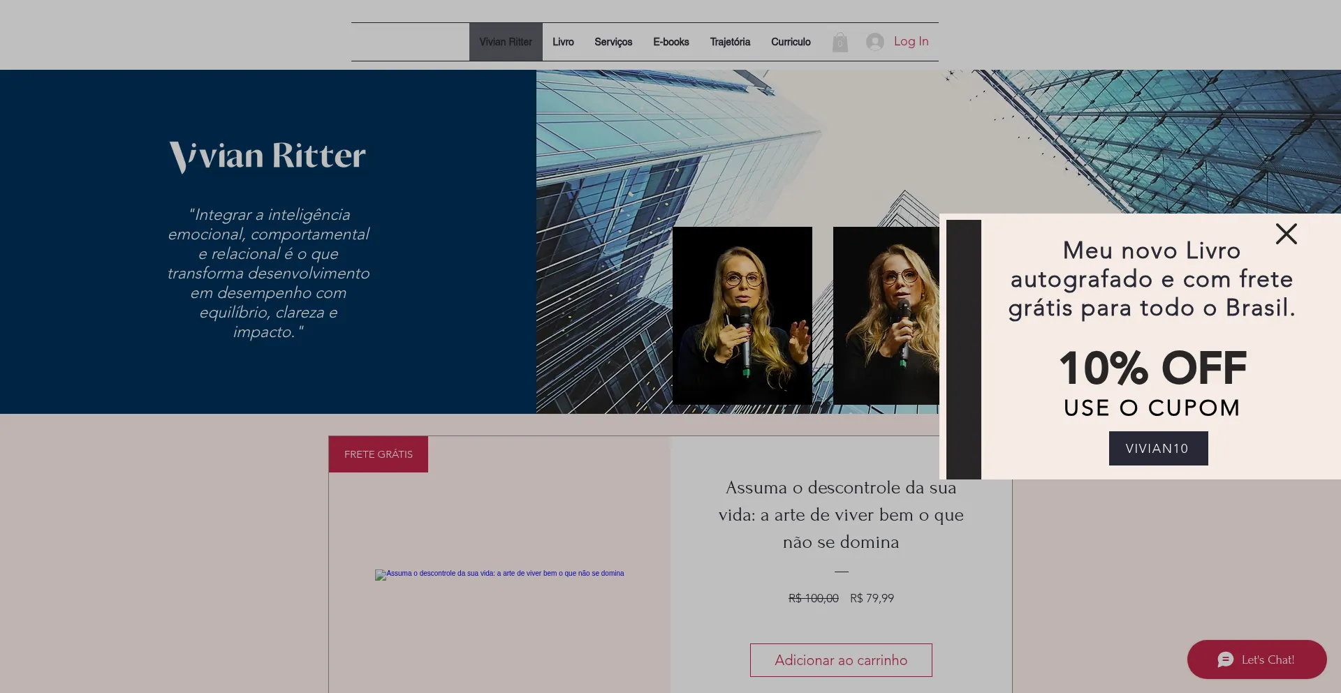 Website screenshot of Vivianritter.com.br