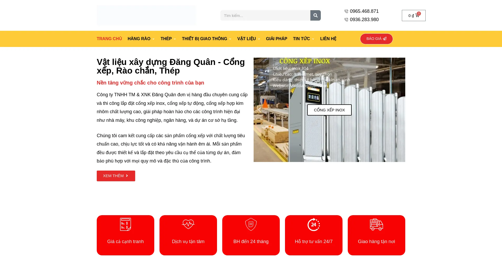 Website screenshot of Vlxddangquan.com
