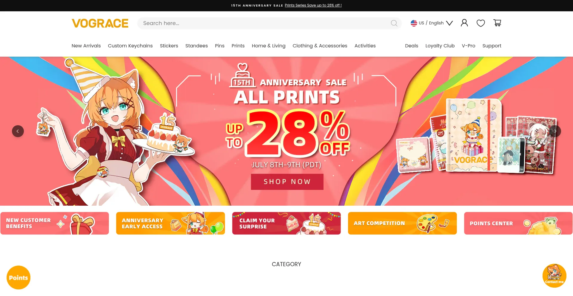 Website screenshot of Vograce.com