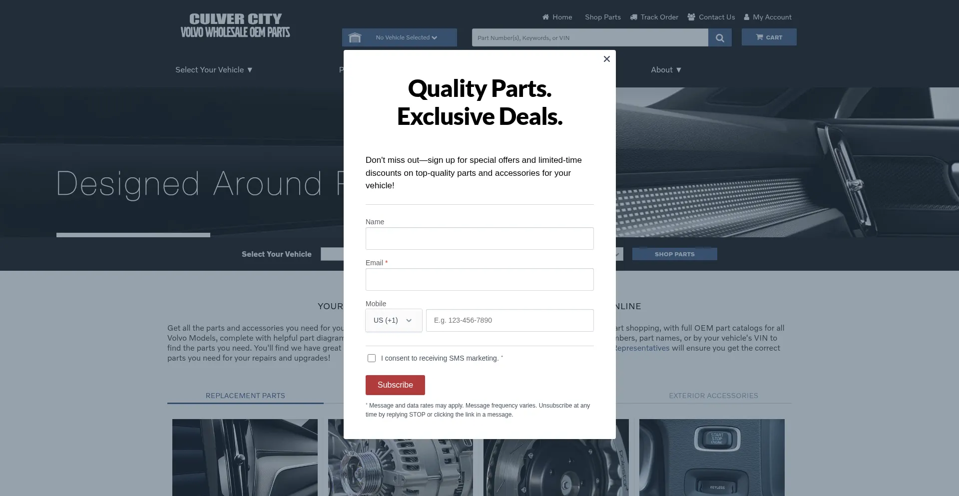 Volvowholesaleoemparts.com Screenshot