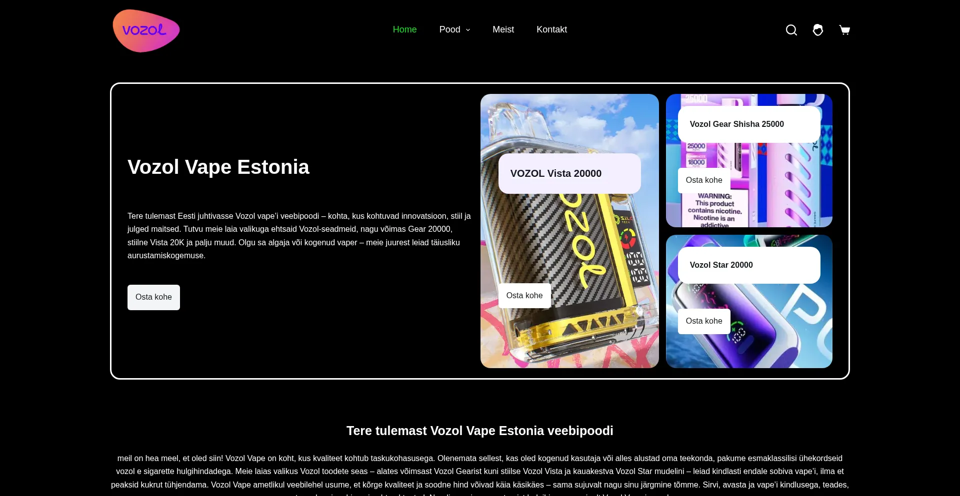 Vozolestonia.com Screenshot