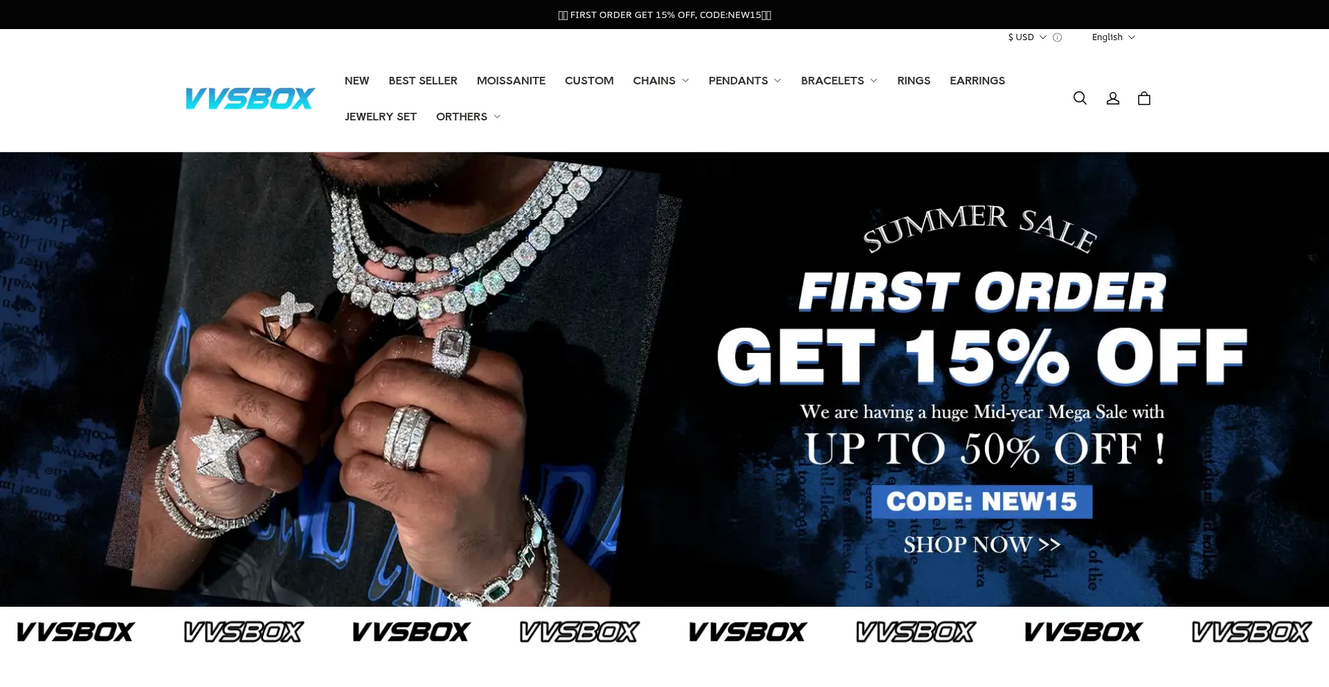 Website screenshot of Vvsbox.com
