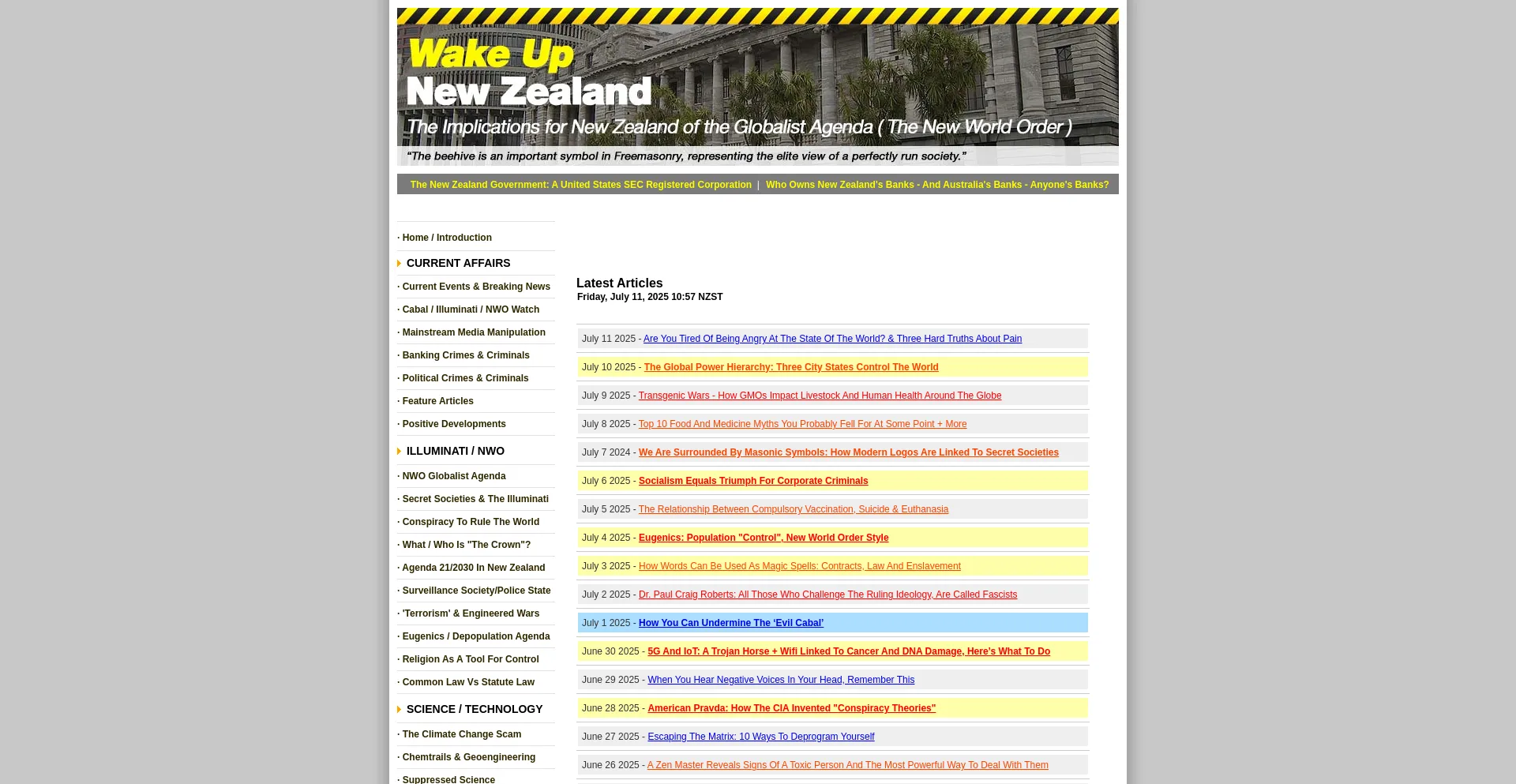 Website screenshot of Wakeupkiwi.com
