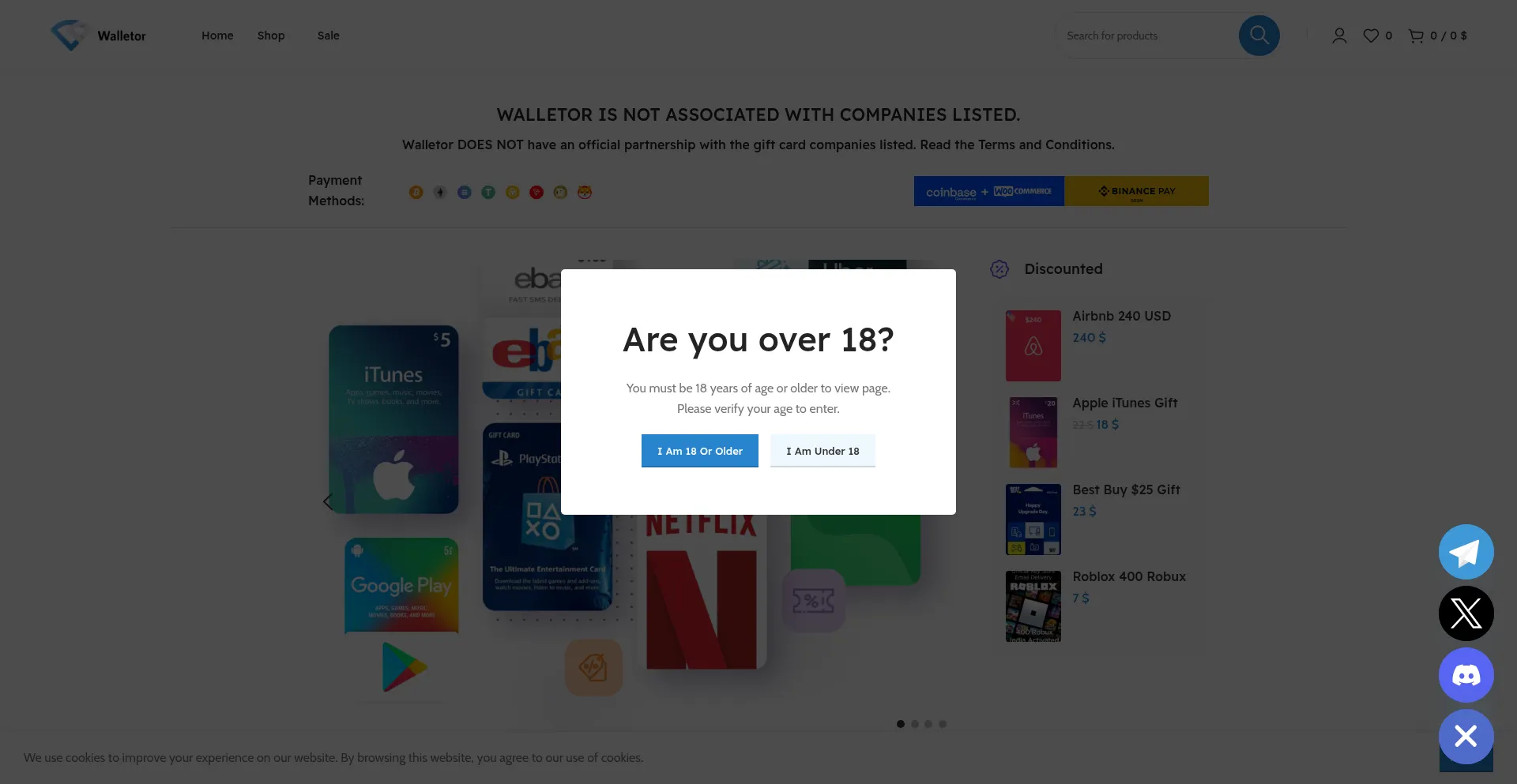 Walletor.com Screenshot
