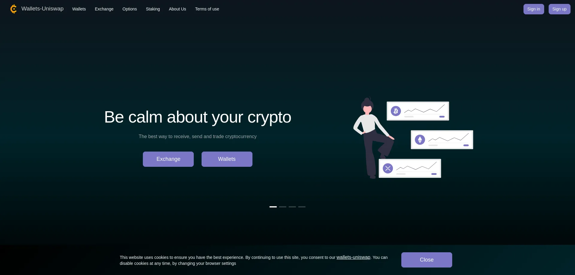 Website screenshot of Wallets-uniswap.org