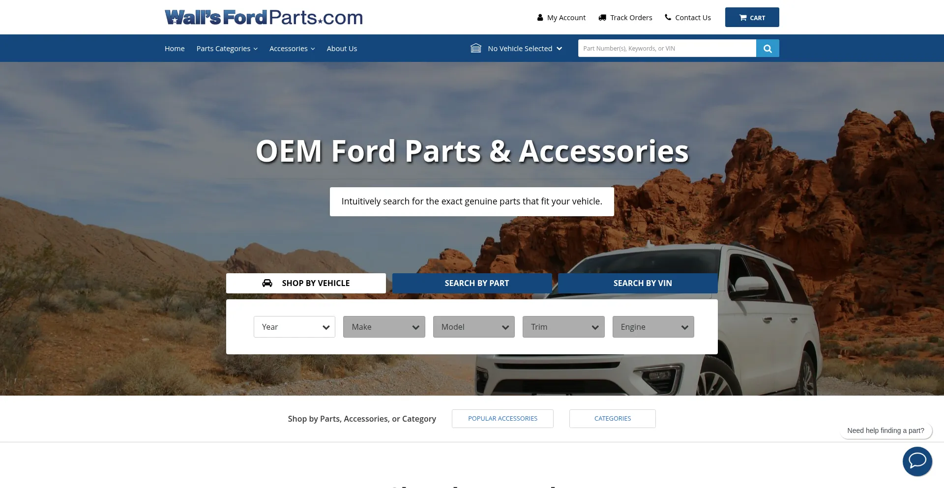 Website screenshot of Wallsfordparts.com