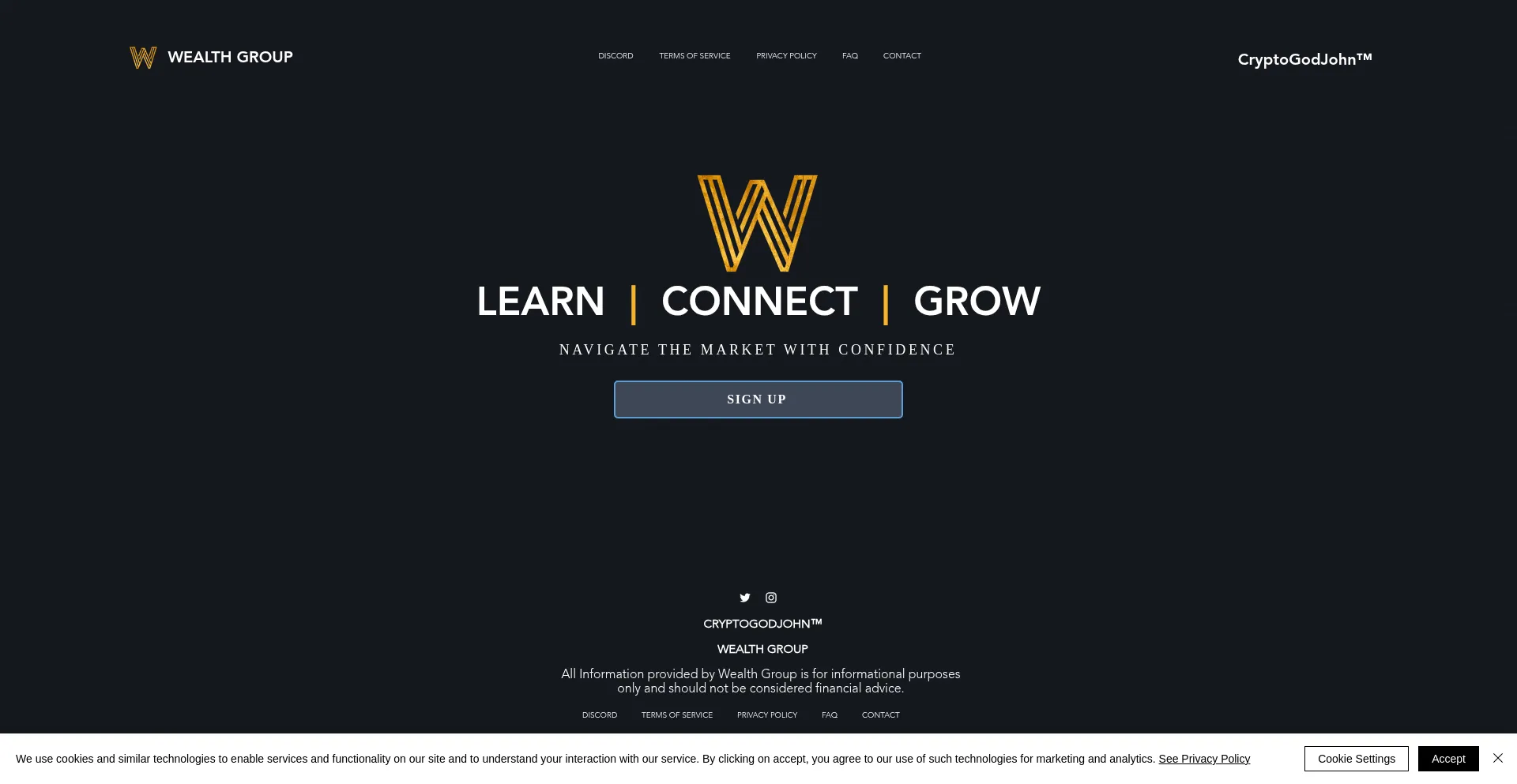 Website screenshot of Walshwealthgroup.com