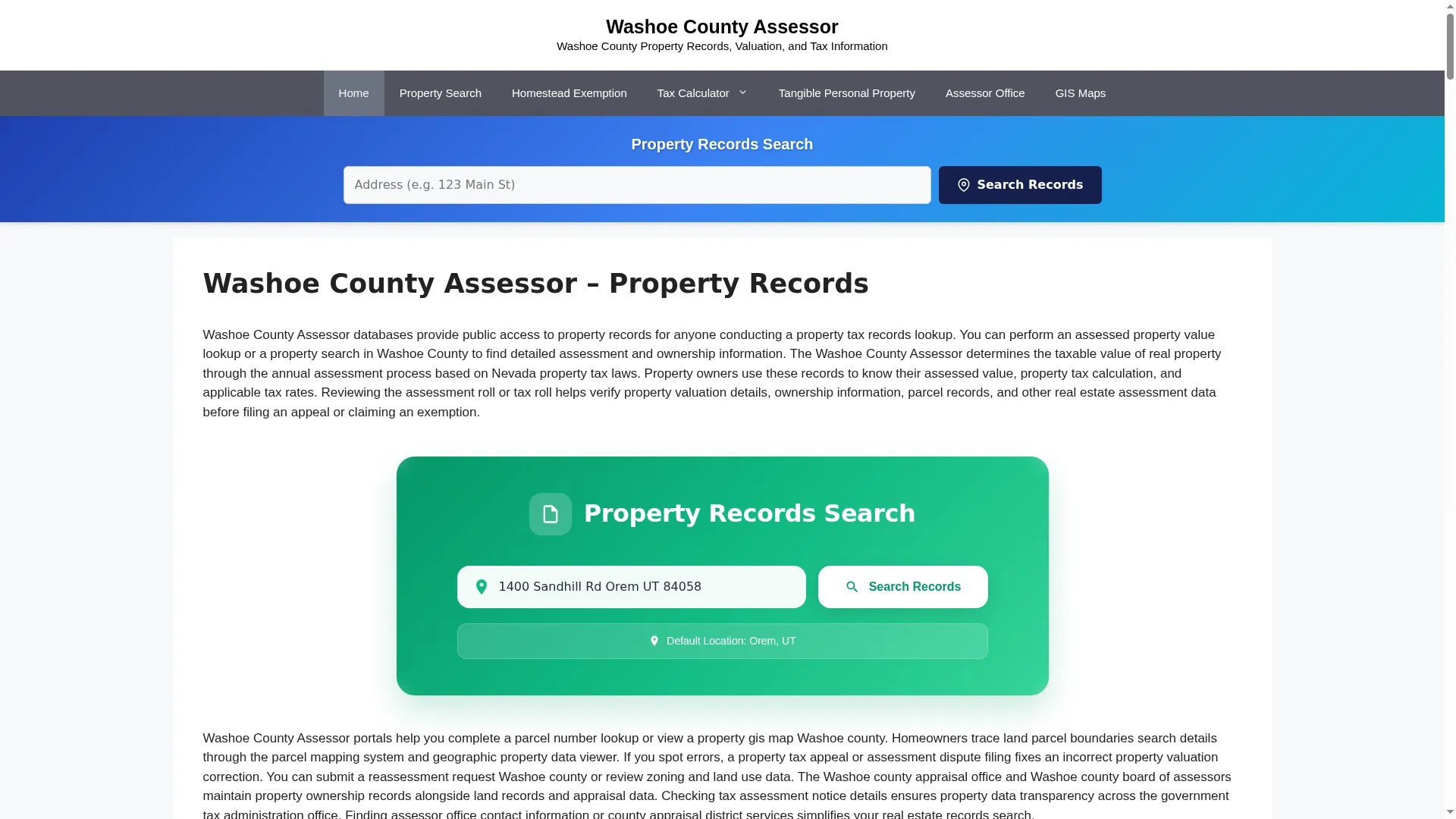Washoecountyassessor.org