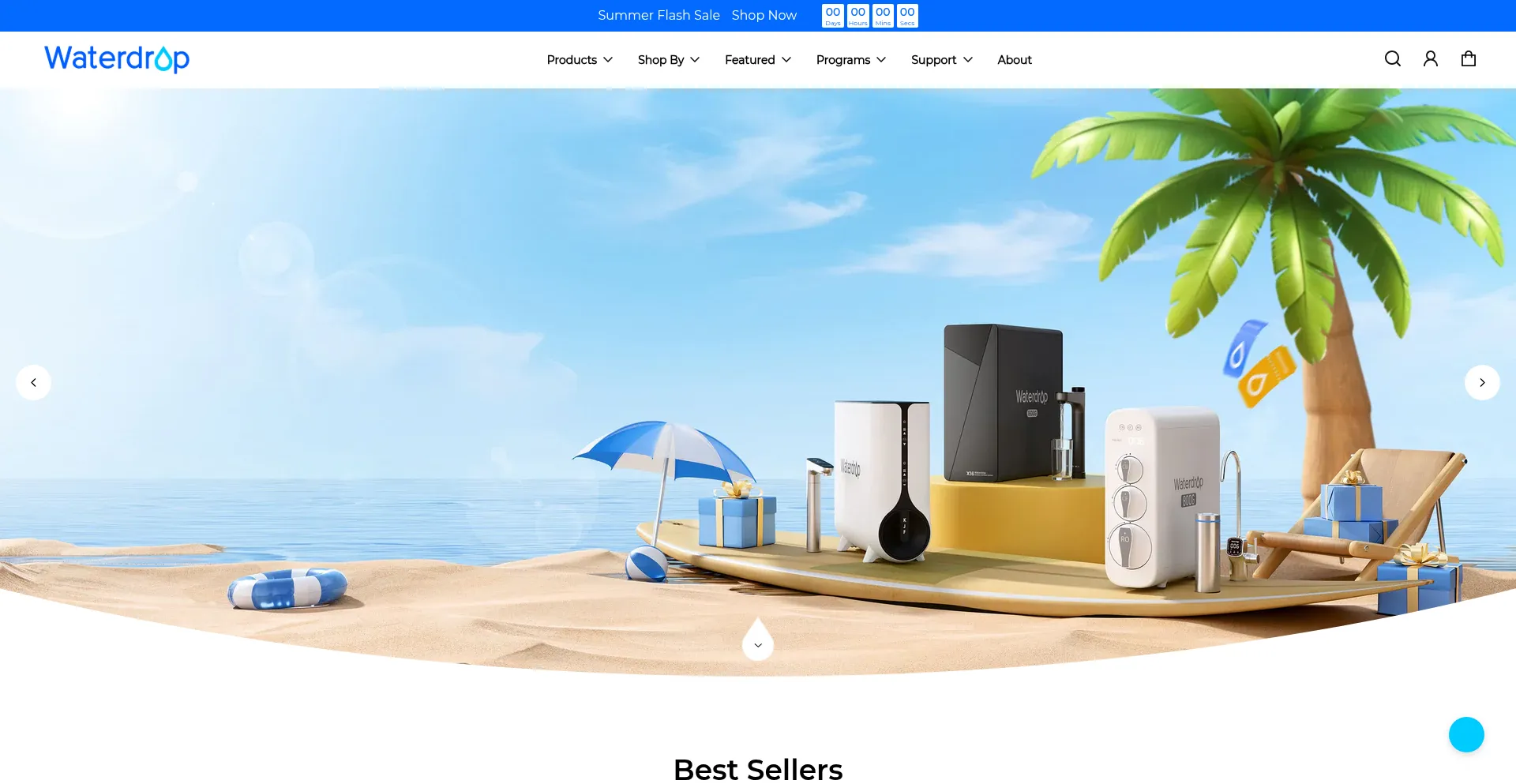 Website screenshot of Waterdropfilter.com