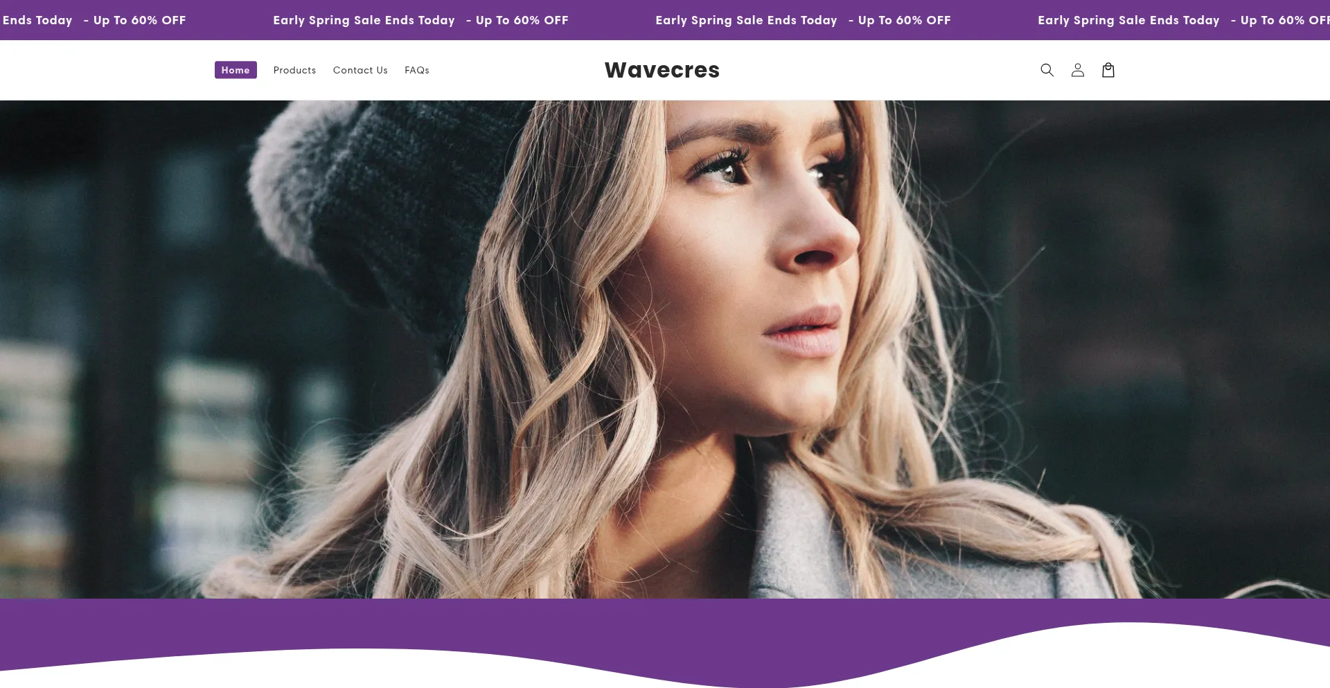 Website screenshot of Wavecres.com