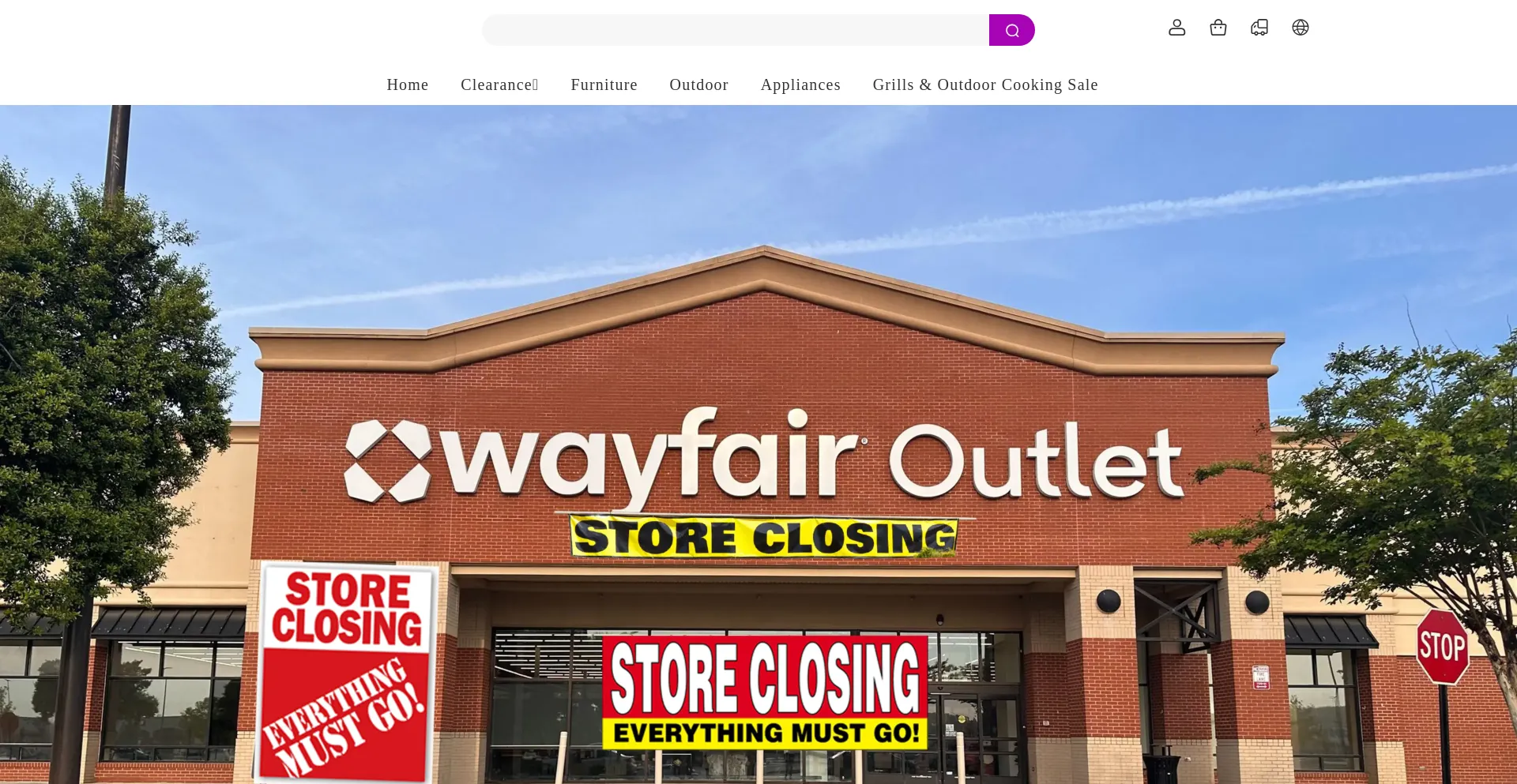 Website screenshot of Wayfair-outletus.shop