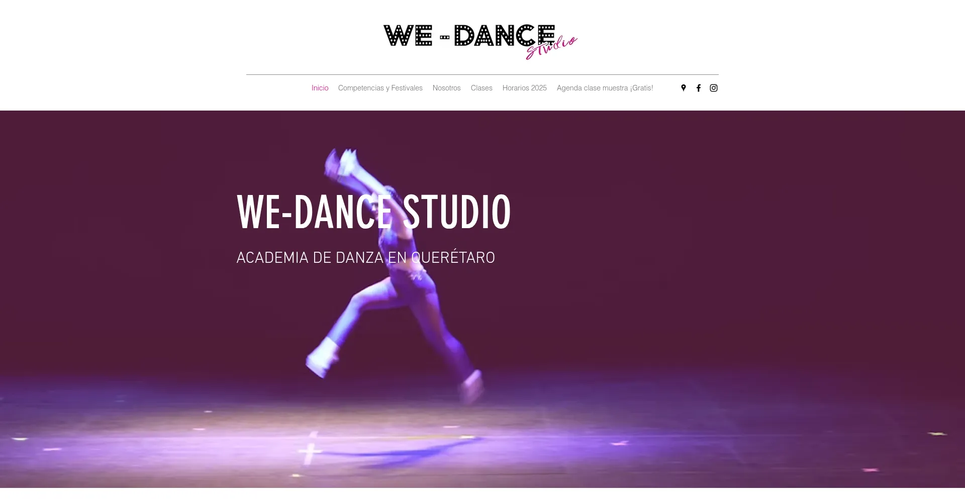 Website screenshot of We-dance-studio.com