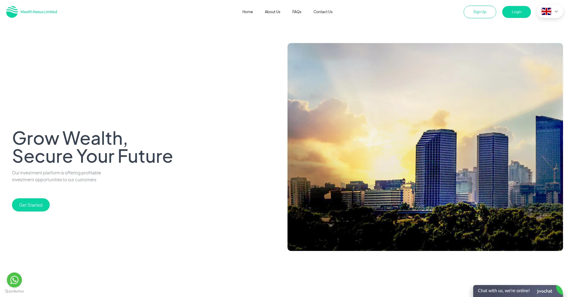Website screenshot of Wealthnexuslimited.com