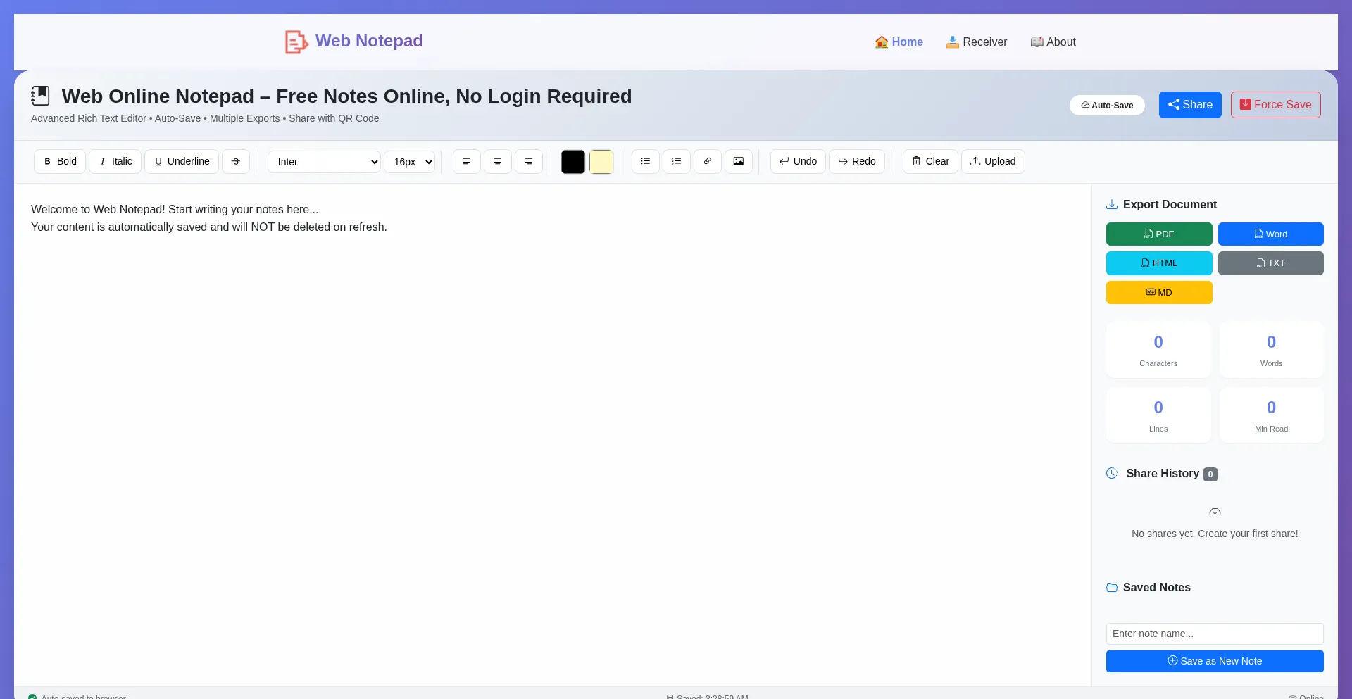 Webnotepad.online