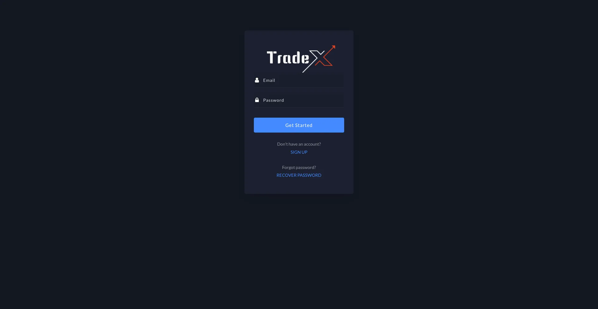 Website screenshot of Webtrader-x.trade