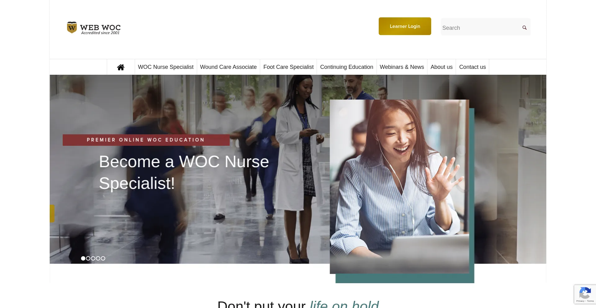 Website screenshot of Webwocnurse.com