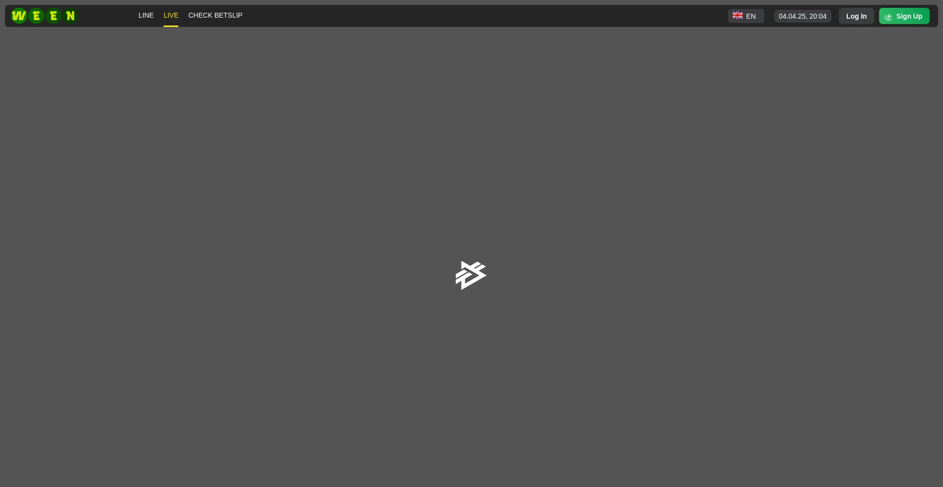 Website screenshot of Ween.bet