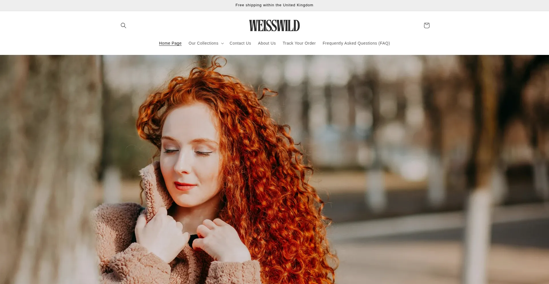 Website screenshot of Weisswild.com