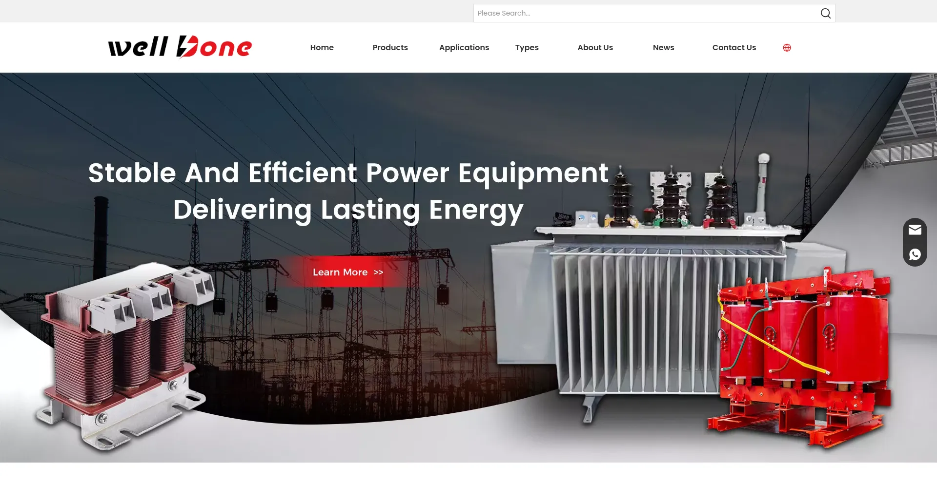 Website screenshot of Welldonepower.com