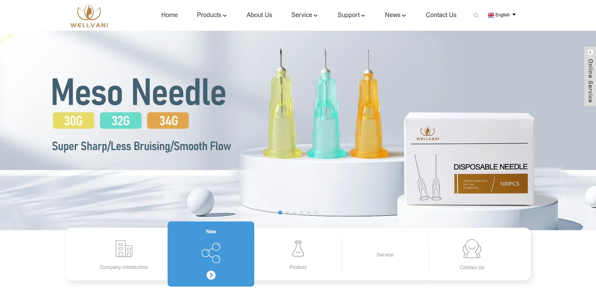 Website screenshot of Wellvani.com