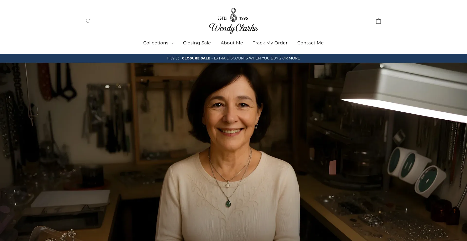 Website screenshot of Wendyclarke.co