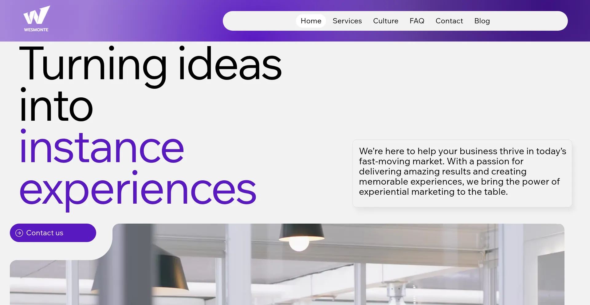 Website screenshot of Wesmonte.com