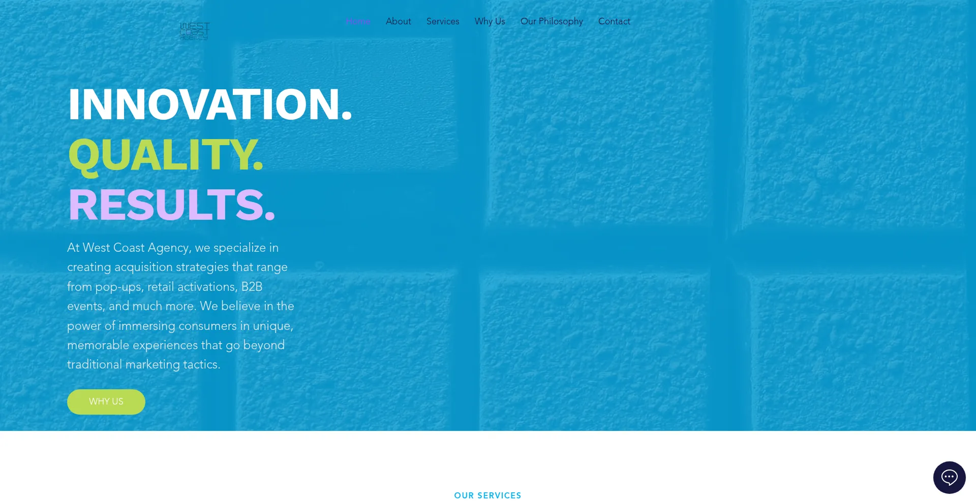 Website screenshot of Westcoast-agency.com
