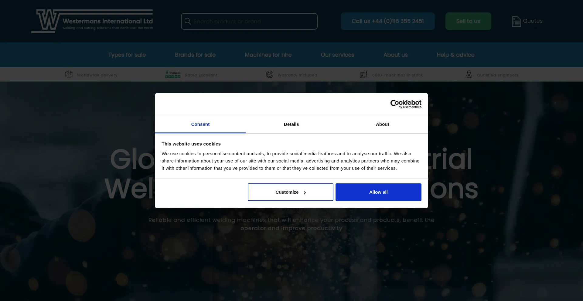Website screenshot of Westermans.com