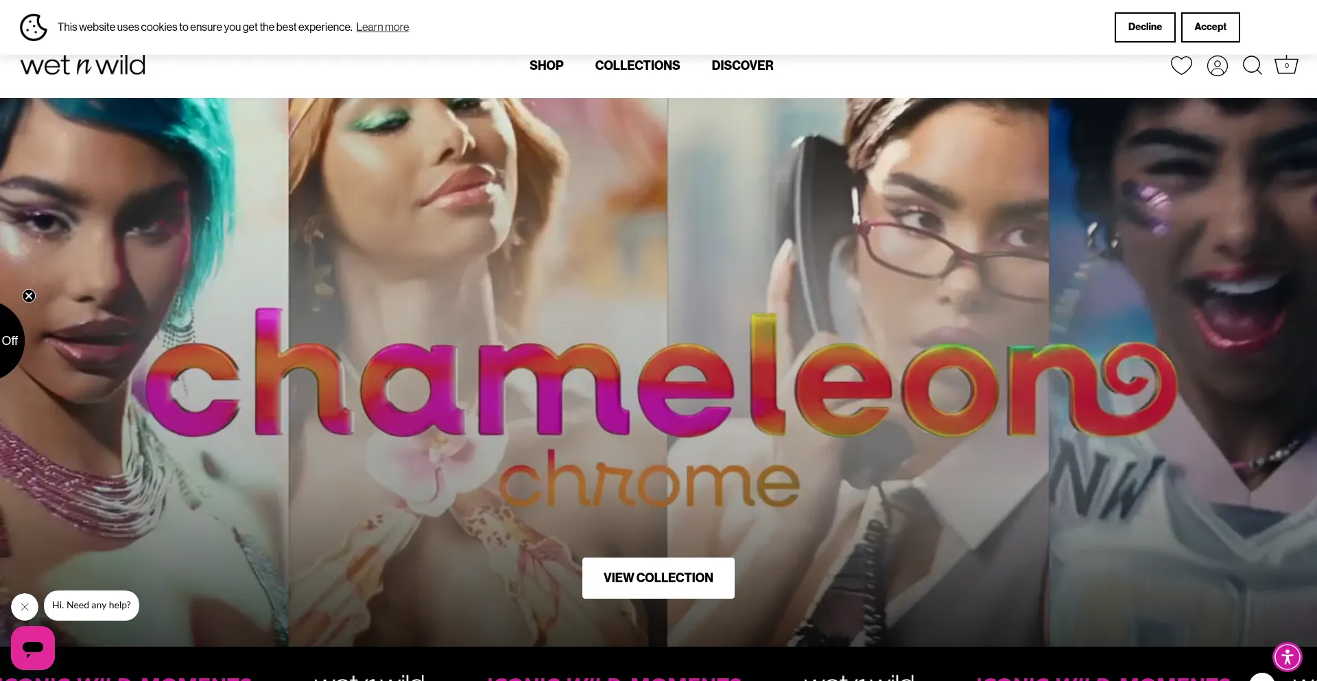 Website screenshot of Wetnwildbeauty.com