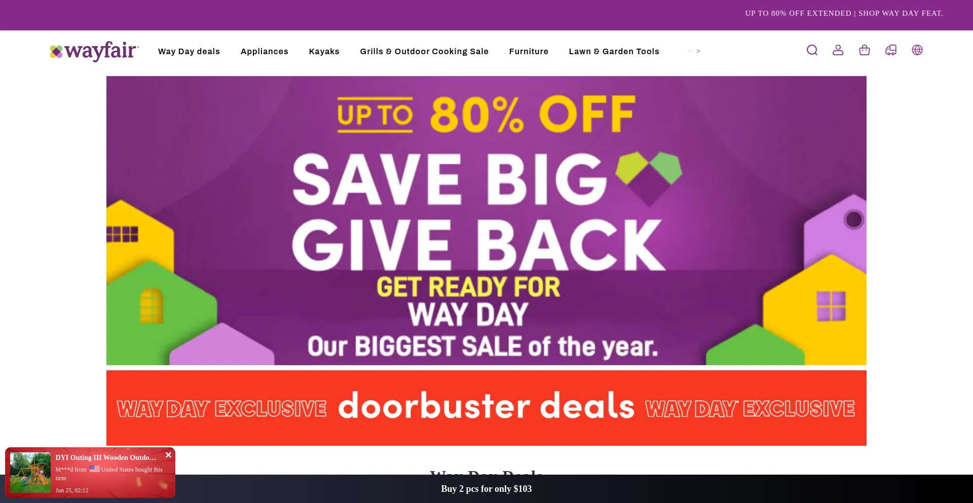 Website screenshot of Wf-daypromotion.com