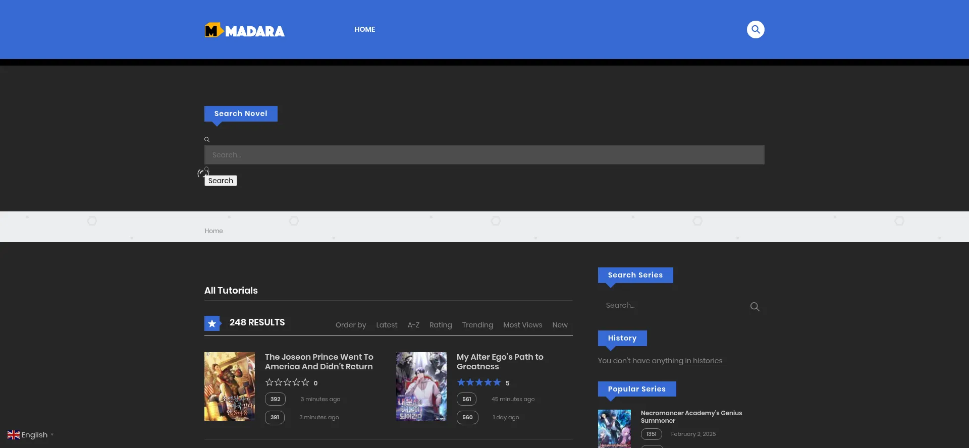 Website screenshot of Whoisnovel.com