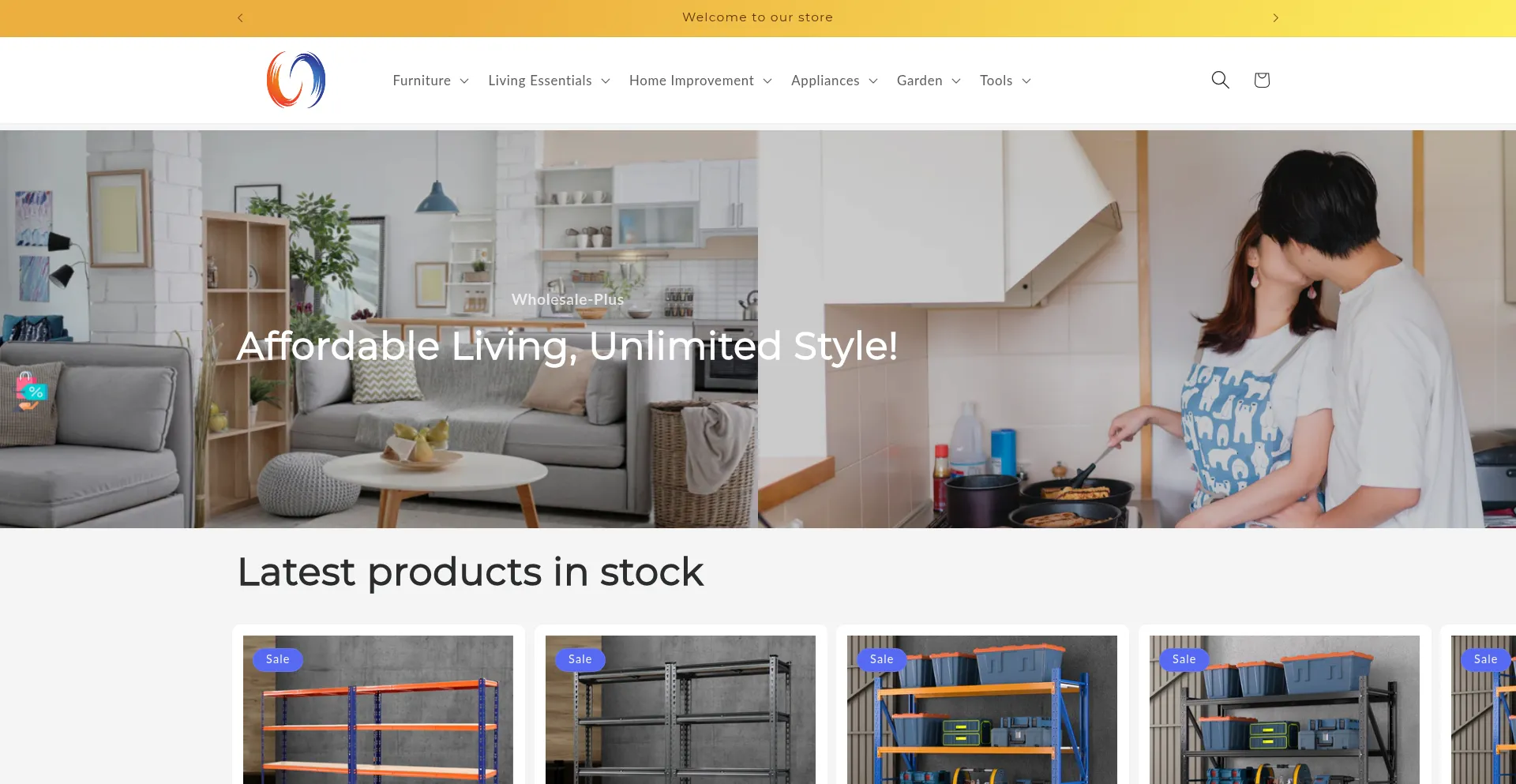 Website screenshot of Wholesale-plus.com.au