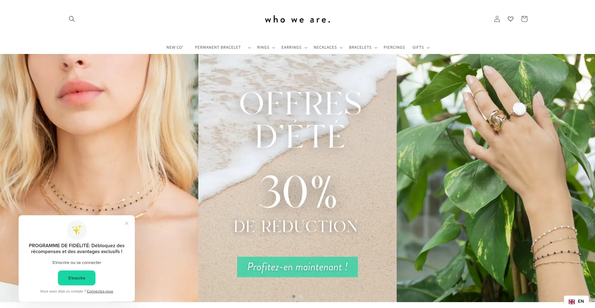 Website screenshot of Whoweare.shop