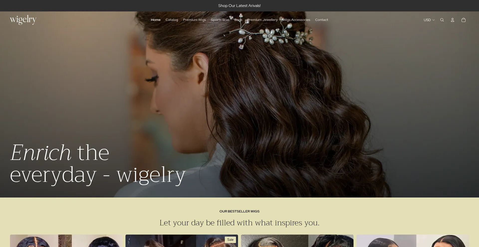 Website screenshot of Wigelry.store