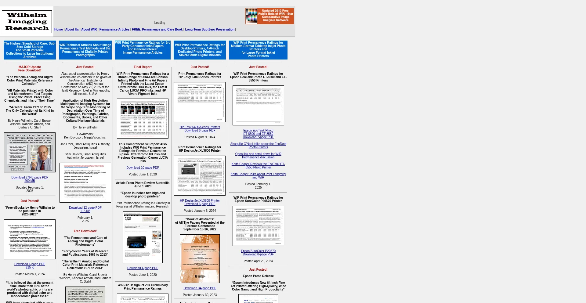 Website screenshot of Wilhelm-research.com